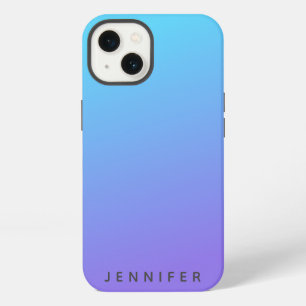 Modern Gradient Fade Blue Purple Lagoon Cool Fun iPhone 13 Case