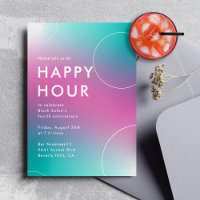 Modern Gradient Happy Hour (Aqua)