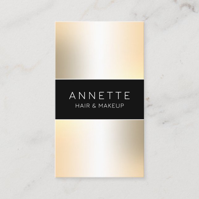 Modern gradient minimalism gold business card (Front)