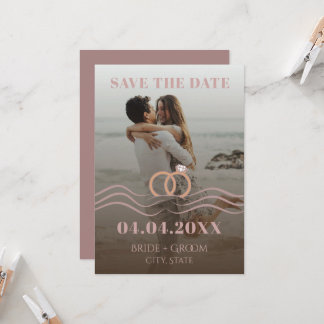 Modern Gradient Photo Save the Date Invitation