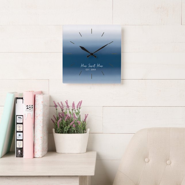 Modern Gradient Wall Clock - Home Sweet Home  (Reading Room)