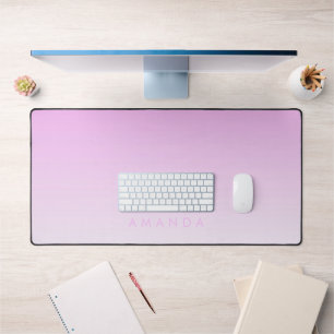 Modern Gradients Pink Minimalist Personalise Desk Mat