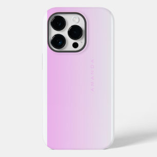Modern Gradients Pink Minimalist Personalise iPhone 14 Pro Case