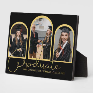 Modern Graduate 3 Arched Photo Collage Plaque