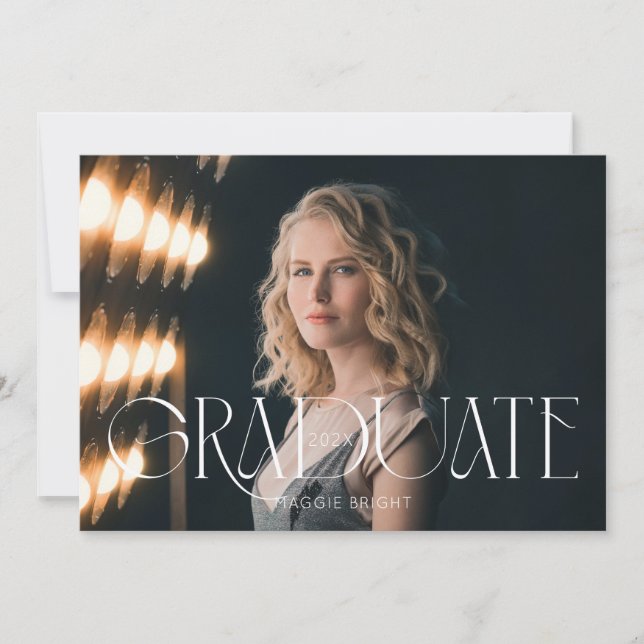 Modern graduate announcement   (Front)