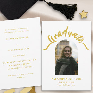 Modern Graduate Arch Photo Graduation Announcement