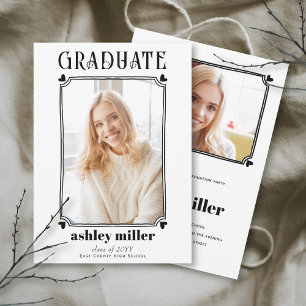 Modern GRADUATE Class Of 2025 graduation photo Invitation