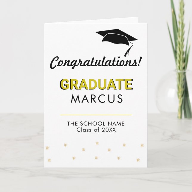 Modern Graduate Congratulations Graduation Card (Front)