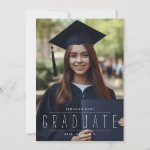 MODERN GRADUATE FULL BLEED TEXT   PHOTO University Announcement