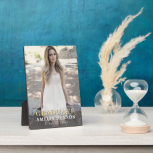 Modern Graduate Full Photo Graduation  Plaque