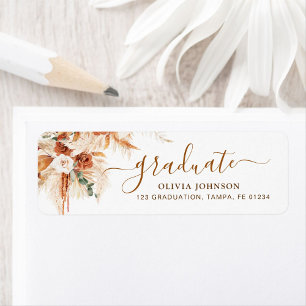 Modern Graduate Graduation Return Address