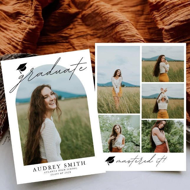 Modern Graduate Masterd it Graduation Announcement (Creator Uploaded)