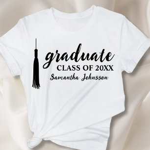 Modern Graduate Name Personalised 2024 Graduation T-Shirt