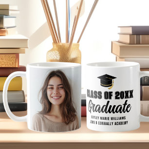 Modern Graduate Photo Class of 2026 Graduation Coffee Mug