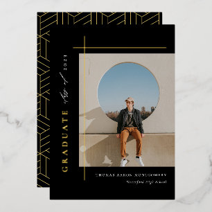 Modern Graduate Photo Foil Announcement 