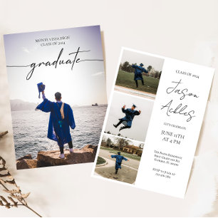 Modern Graduate Photo Graduation Announcement