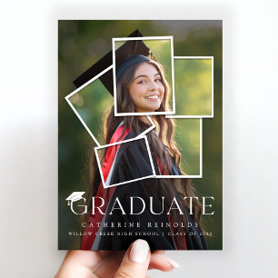 Modern Graduate Photo Graduation Announcement 