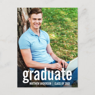 Modern Graduate Photo Graduation Announcement