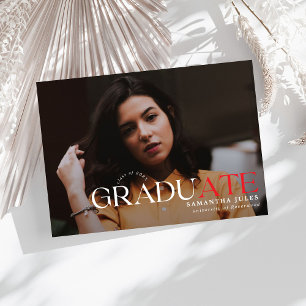 Modern Graduate Photo Graduation Invitation