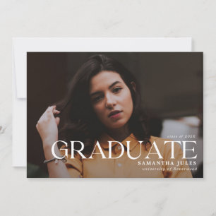 Modern Graduate Photo Graduation Invitation