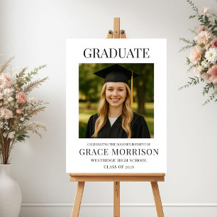 Modern Graduate Photo Graduation Poster