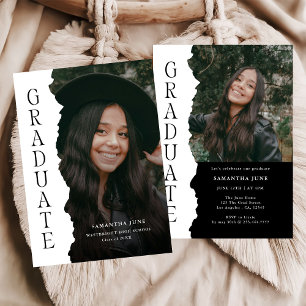 Modern Graduate Photo Magazine Graduation Party Invitation