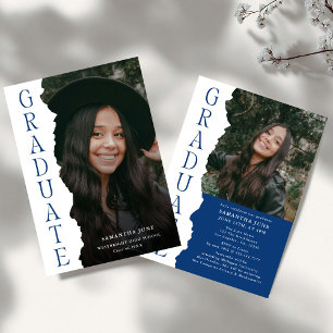 Modern Graduate Photo Magazine Graduation Party Invitation