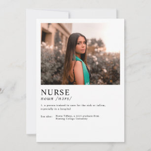 Modern Graduate Photo RN Nurse Graduation Party  Invitation