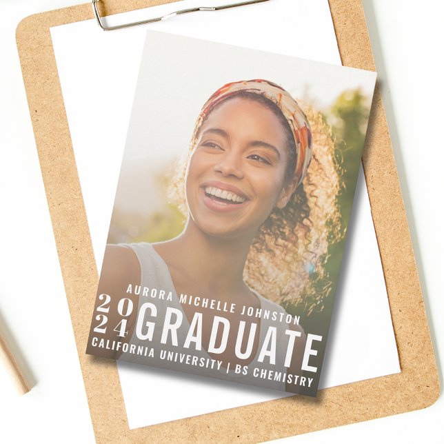 Modern Graduate Typography Class of 2026 | Photo Invitation (Creator Uploaded)