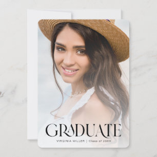 Modern Graduate Typography Graduation Announcement