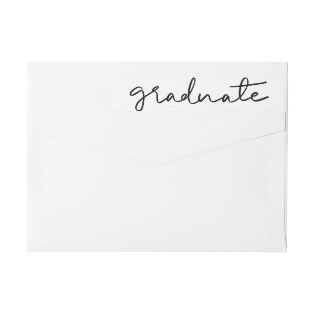 Modern Graduate Typography Minimal Wrap Around Label (Back)