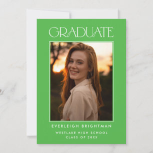 MODERN GRADUATE TYPOGRAPHY PHOTO GRADUATION INVITE