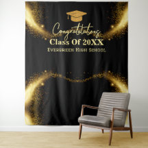 Modern Graduates Graduation Photo Booth Backdrop