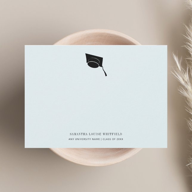 Modern Graduation 2024 Classic Grad Cap Thank You Card (Modern Graduation 2025 Classic Grad Cap Thank You Card)
