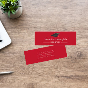 Modern Graduation 2025 Minimalist Script Name Mini Business Card