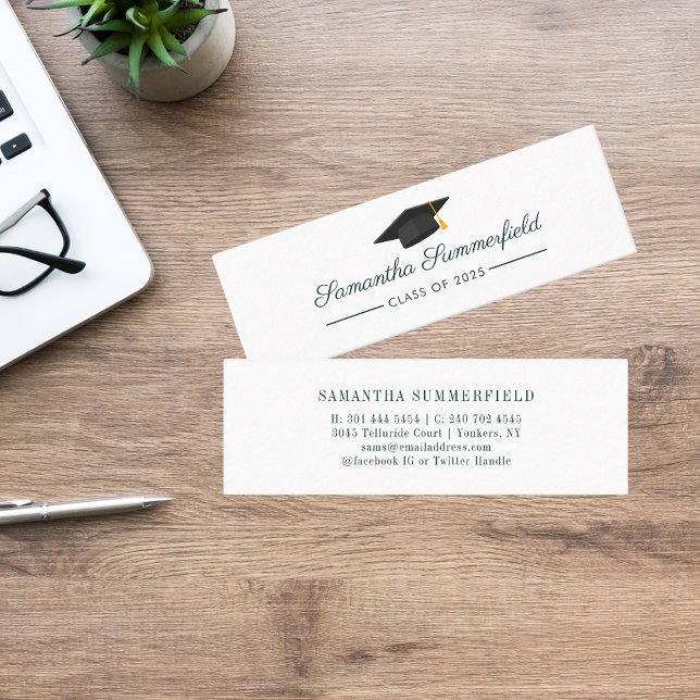 Modern Graduation 2025 Name Modern Script Calling Card (Modern Graduation 2025 Name Modern Script Calling Card)