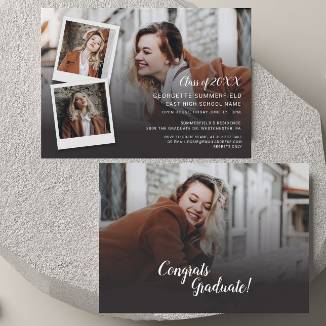 Modern Graduation 2025 Open House Mini Invitation (Modern Graduation 2025 Open House Mini Invitation)