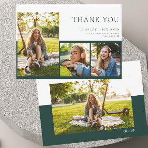 Modern Graduation 2026 Grad Photo Thank You Card
