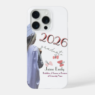 Modern Graduation 2026 Pink Photo iPhone 15 Pro Case