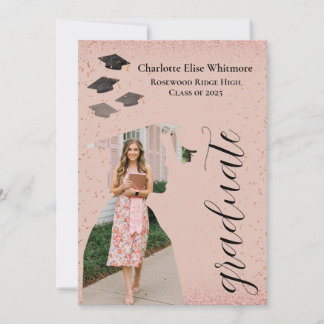 Modern Graduation Announcement Invite | Grad Photo