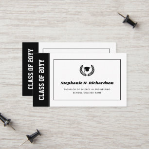 Modern Graduation Announcement Name Card Insert