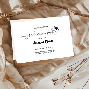 Modern Graduation Announcement Party Invitation