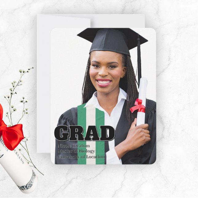 Modern Graduation Announcement Photo Template (Custom Graduation Announcement Template)