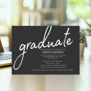 Modern Graduation Announcement with Bold Stripes