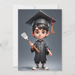 modern graduation bbq invitations