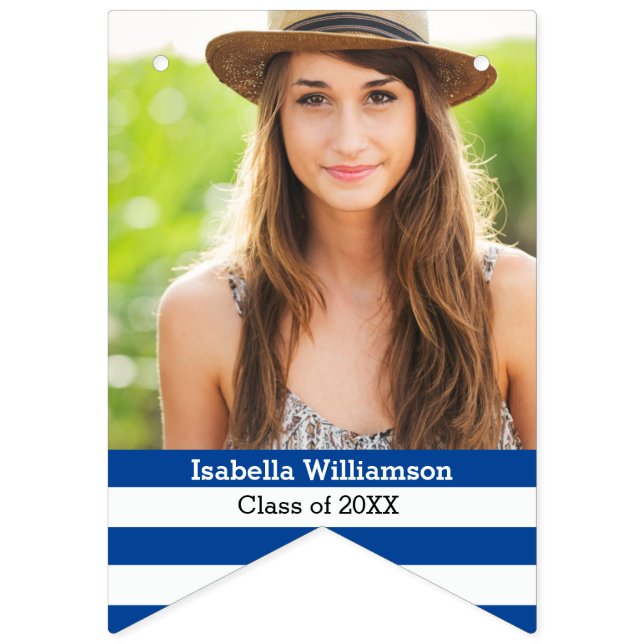 Modern Graduation Bunting Class of 2018 Photo Bunting (Eleventh Flag)