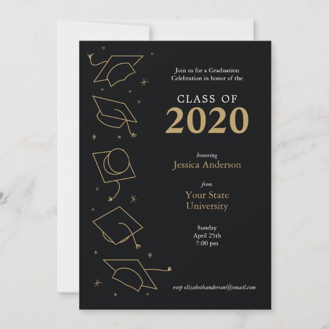 Modern Graduation Celebration Announcements (Front)