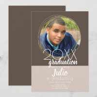 Modern Graduation Celebration Two Tone Photo 
