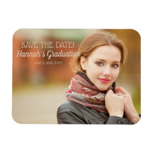 Modern Graduation Ceremony Save the Date Photo Magnet