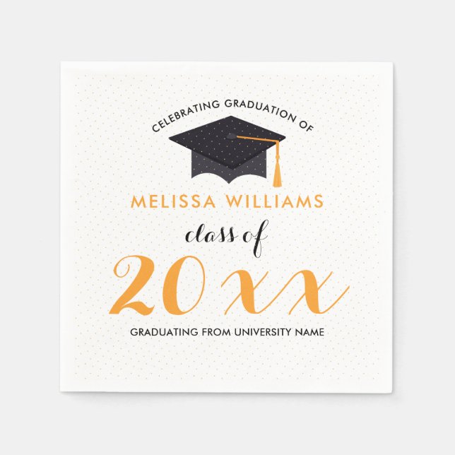 Modern Graduation Class Of 2017 Napkin (Front)